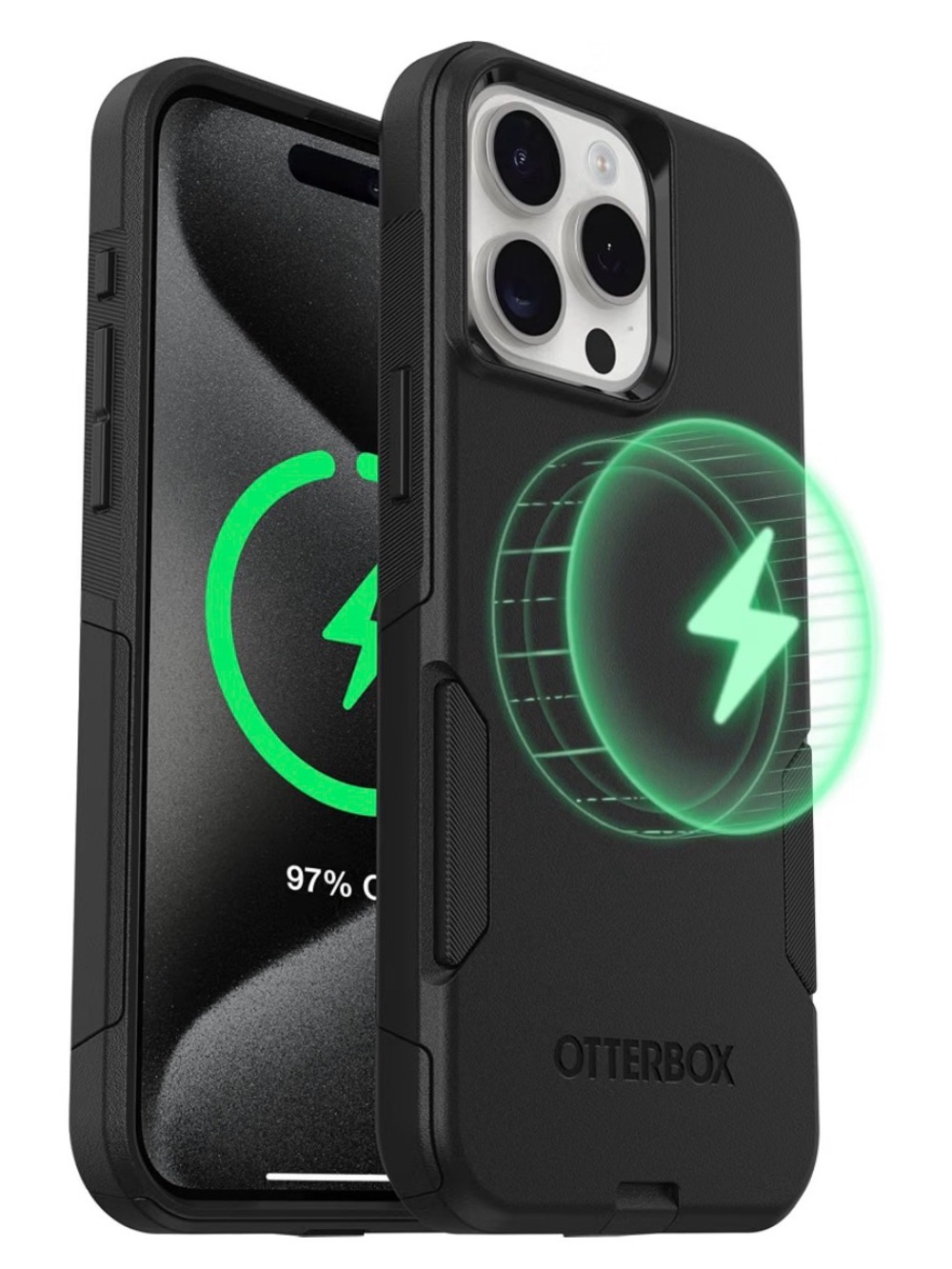 OtterBox iPhone 15 Pro - Commuter MagSafe Case - Black